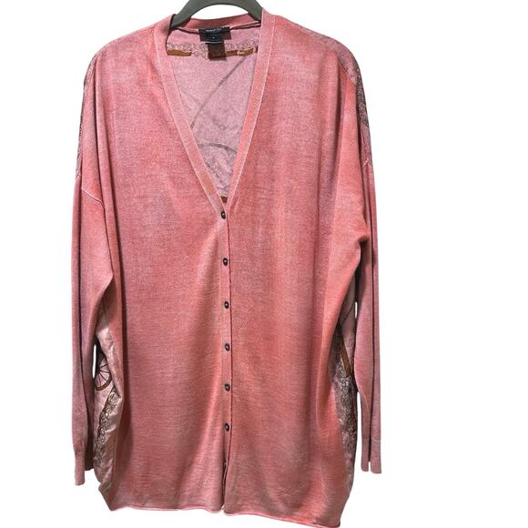 Vintage Designer Italy Silk Cashmere Cardigan Sweater Art-to-Wear Equestrian - Picture 11 of 16